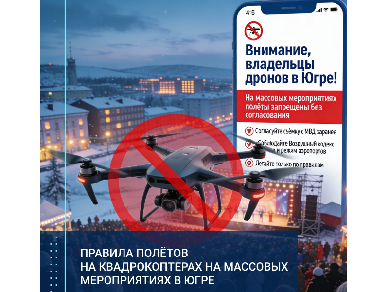 Правила полётов на квадрокоптерах на массовых мероприятиях в Югре.