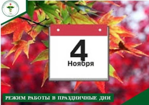 График работы Мегионской городской больницы 4 ноября